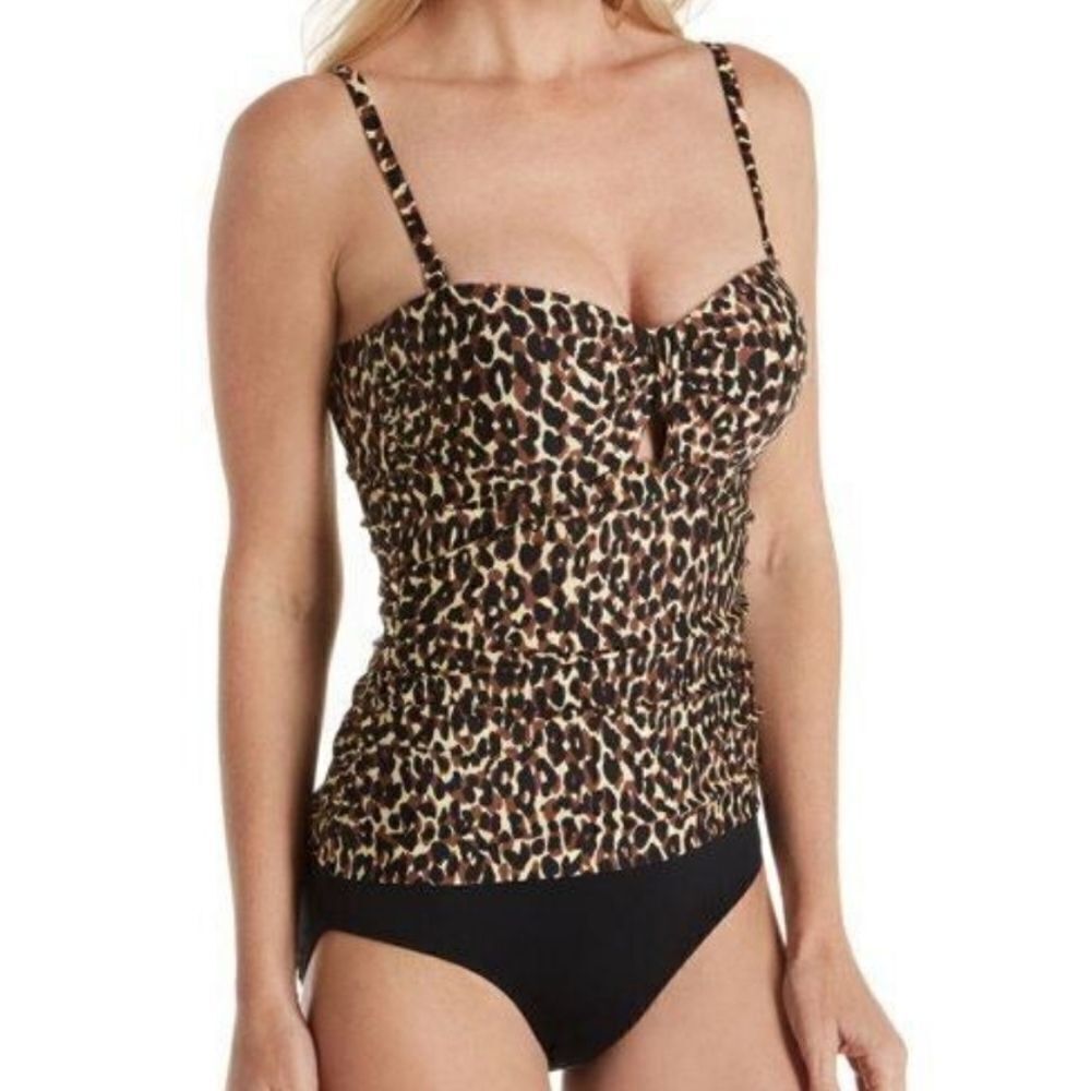 Jantzen Size 10 One-Piece Bandeau Animal print women's swimsuit